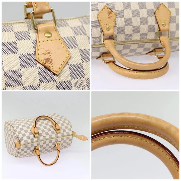 LOUIS VUITTON Damier Azur Speedy 30 Hand Bag N41533 LV Auth 88905AV - Picture 16 of 16